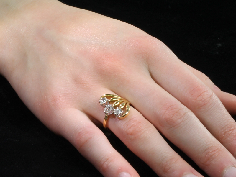 Typical Art Nouveau diamond engagement ring (image 12 of 15)